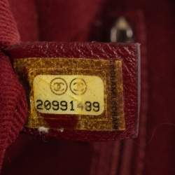 Pre Owned Chanel Red Canvas Medium Deauville Tote