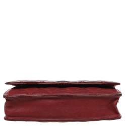 Chanel Red Quilted Caviar Leather CC Classic Flap Wallet on Chain  