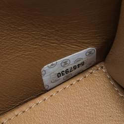 Pre Owned Chanel Sand Beige Quilted Caviar Leather Vintage Flap Shoulder Bag