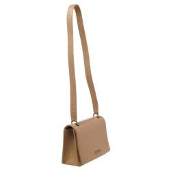 Pre Owned Chanel Sand Beige Quilted Caviar Leather Vintage Flap Shoulder Bag