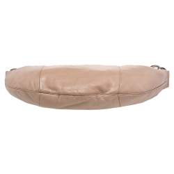 Pre Owned Chanel Beige Leather CC Ring Hobo