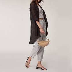 Pre Owned Chanel Beige Leather CC Ring Hobo