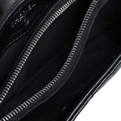 Pre Owned Chanel Black Quilted Leather Classic Phone Holder Chain Clutch