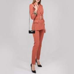 Pre Owned Chanel Black Quilted Leather Classic Phone Holder Chain Clutch