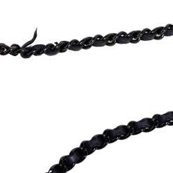 مملوكة مسبقًا محفظة بسلسلة شانيل ريإيشو 2.55 جلد مبطن أزرق ميتالك