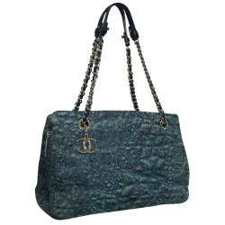 Denim and gold-tone metal shopping bag, Chanel: Handbags and Accessories, 2020