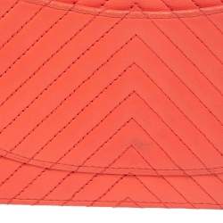 Pre Owned Chanel Orange Chevron Quilted Leather CC Long Wallet