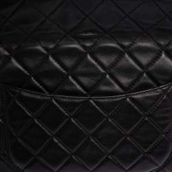 Pre Owned Chanel Black Quilted Leather Reissue Double Sided Flap Clutch