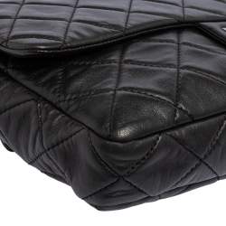 Pre Owned Chanel Black Quilted Leather Reissue Double Sided Flap Clutch