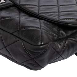 Pre Owned Chanel Black Quilted Leather Reissue Double Sided Flap Clutch