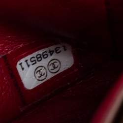 Chanel Red Quilted Patent Leather CC Wallet on Chain