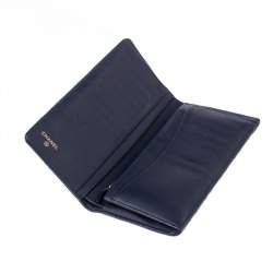 Chanel Purple Quilted Caviar Leather L Yen Continental Wallet