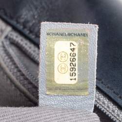 Pre Owned Chanel Black Quilted Leather Large Boy Flap Bag