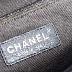 Pre Owned Chanel Black Quilted Leather Large Boy Flap Bag