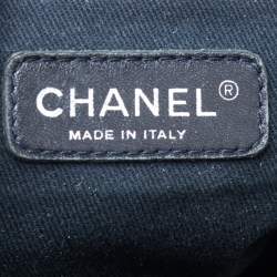 Pre Owned Chanel Blue Denim Deauville Bowling Bag
