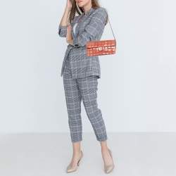 مملوكة مسبقًا Chanel Brown Chocolate Bar Quilted Patent Leather East West Flap Bag