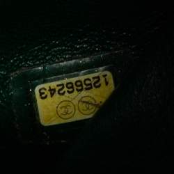 Pre Owned حقيبة شانيل جامبو كلاسيك جلد مبطن أخضر لامع بقلاب 