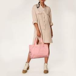 Pre Owned حقيبة يد شانيل ترافل ليغن كانفاس وردي