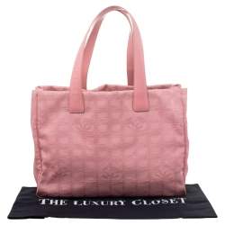 Pre Owned حقيبة يد شانيل ترافل ليغن كانفاس وردي