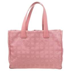 Pre Owned حقيبة يد شانيل ترافل ليغن كانفاس وردي