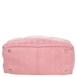 Pre Owned حقيبة يد شانيل ترافل ليغن كانفاس وردي