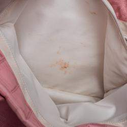 Pre Owned حقيبة يد شانيل ترافل ليغن كانفاس وردي