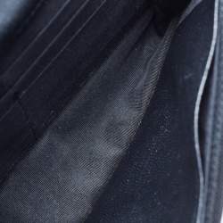 Pre Owned Chanel Black Quilted Caviar Leather Boy Wallet On Chain