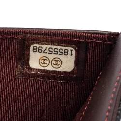 Pre Owned Chanel Black Quilted Caviar Leather Classic Flap Wallet