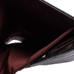 Pre Owned Chanel Black Quilted Caviar Leather Classic Flap Wallet