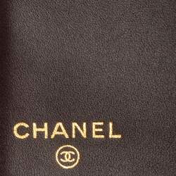 Pre Owned Chanel Black Quilted Caviar Leather Classic Flap Wallet