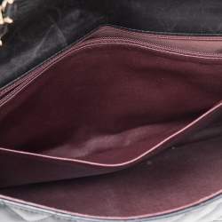 Pre Owned حقيبة شانيل كلاسيك جامبو جلد خروف مبطن أزرق بقلاب واحد 