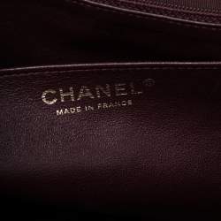 Pre Owned حقيبة شانيل كلاسيك جامبو جلد خروف مبطن أزرق بقلاب واحد 