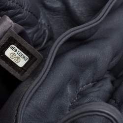 Pre Owned Chanel Grey Quilted Leather Grocery By Chanel Drawstring Flap Bag