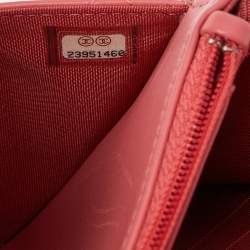 Pre Owned محفظة بسلسلة شانيل تريندي سي سي جلد وردي مبطن