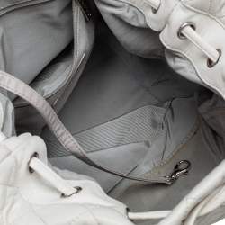 Pre Owned Chanel White Quilted Leather Paris-Shanghai Beijing 2 in 1 Backpack