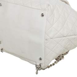 Pre Owned Chanel White Quilted Leather Paris-Shanghai Beijing 2 in 1 Backpack