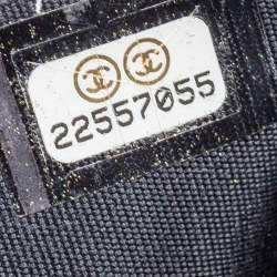 Chanel Silver/Black Leather CC Timeless Wallet On Chain