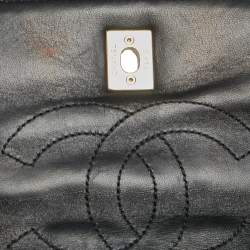 Pre Owned Chanel Black Quilted Leather Small Trendy CC Flap Top Handle Bag