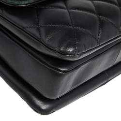 Pre Owned Chanel Black Quilted Leather Small Trendy CC Flap Top Handle Bag