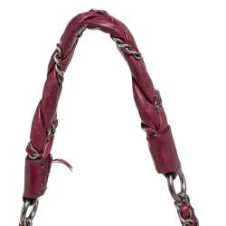 Pre Owned Chanel Dark Red Quilted Leather Istanbul Flap Bag