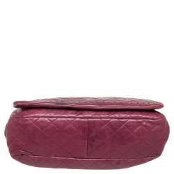 Pre Owned Chanel Dark Red Quilted Leather Istanbul Flap Bag