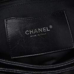 Pre Owned حقيبة بولر شانيل جست مادموزيل جلد كافيار مبطن أسود متوسطة