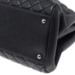 Pre Owned حقيبة بولر شانيل جست مادموزيل جلد كافيار مبطن أسود متوسطة