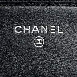 Chanel Black Caviar Leather Timeless Wallet On Chain