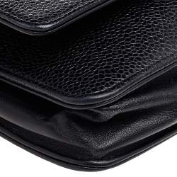 Chanel Black Caviar Leather Timeless Wallet On Chain