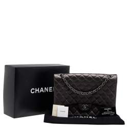 مملوكة مسبقًا Chanel Metallic Grey Quilted Leather Maxi Classic Single Flap Bag