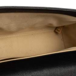 Pre Owned Chanel Black Leather Large Label Click Flap Bag