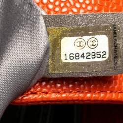 Chanel Burnt Orange Caviar Leather Vertical Grand Shopper Toe