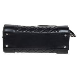 مملوكة مسبقًا Chanel Black Quilted Leather Mademoiselle Vintage Shopping Tote