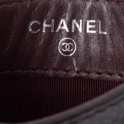 Chanel Black Quilted Leather CC Card Holder 